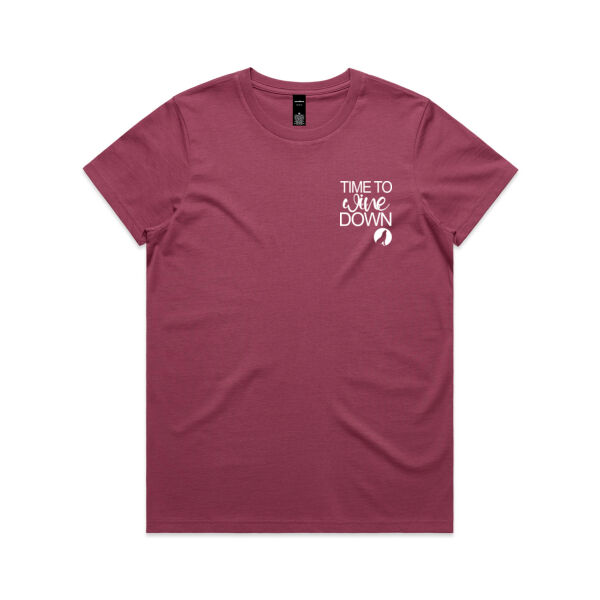 time to wine down womens tee Thumbnail