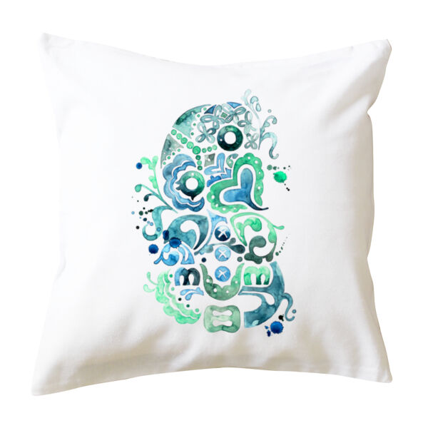 Watercolour tiki cushion cover Thumbnail